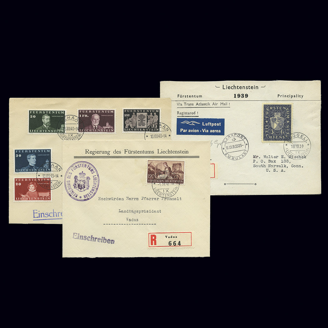 Lot image - Liechtenstein Cover Group 1937 to 1952