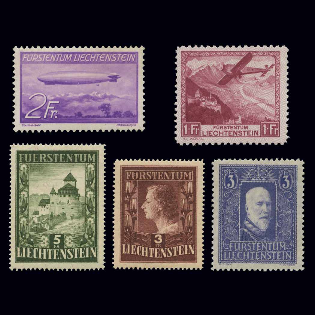 Lot image - Liechtenstein Mint Stock 1933 to 1975