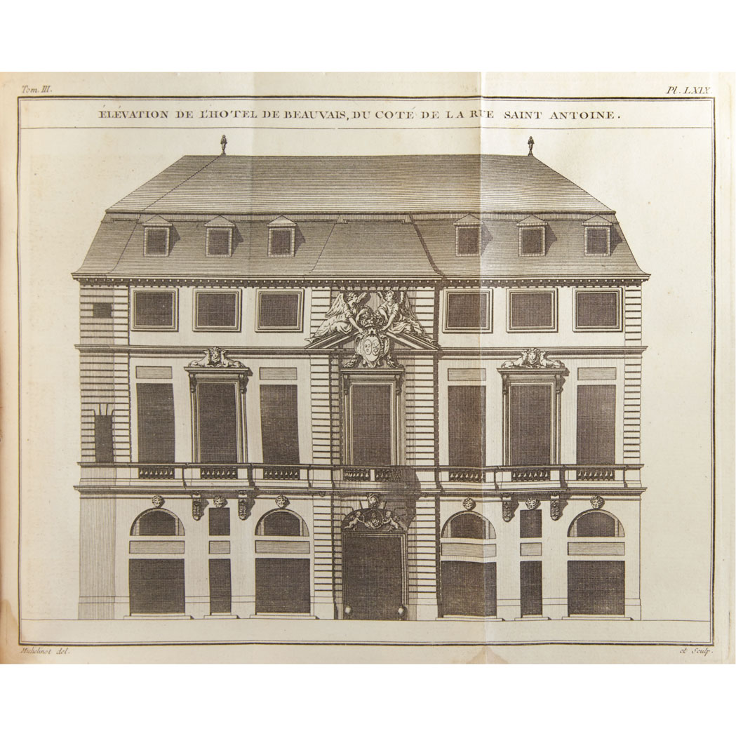 Lot image - [ARCHITECTURE]  BLONDEL, J.F.  Cours d'architecture, ou, Traite de la decoration, distribution & construction des batiments