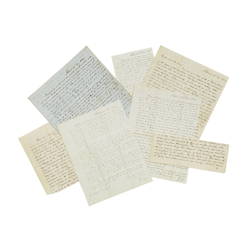 Lot image - CLAY, HENRY  Six autograph letters signed to Mrs. Mary Bayard