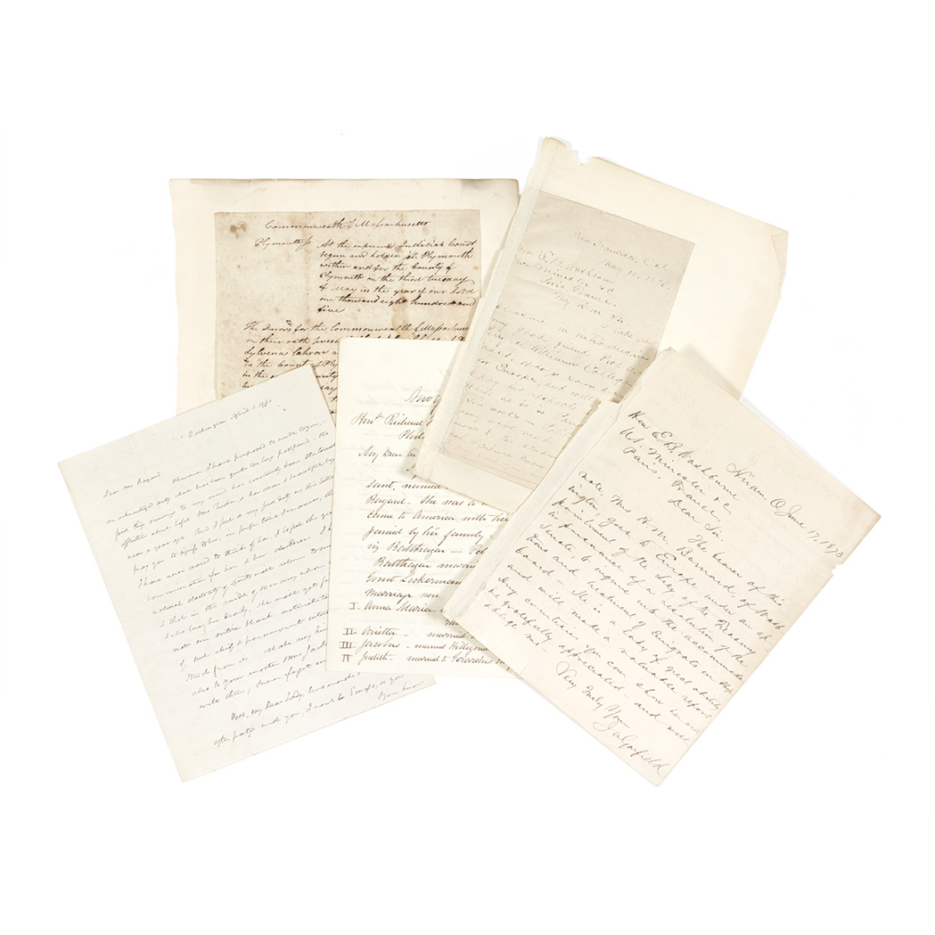 Lot image - [POLITICAL AUTOGRAPHS]  Group of four autograph letters signed