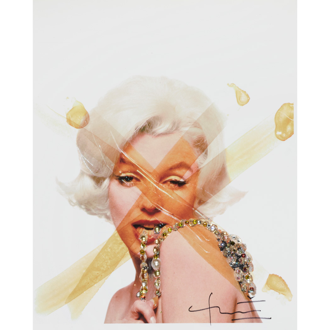 Lot image - STERN, BERT (1929-2013)  Jeweled portrait of Marilyn Monroe