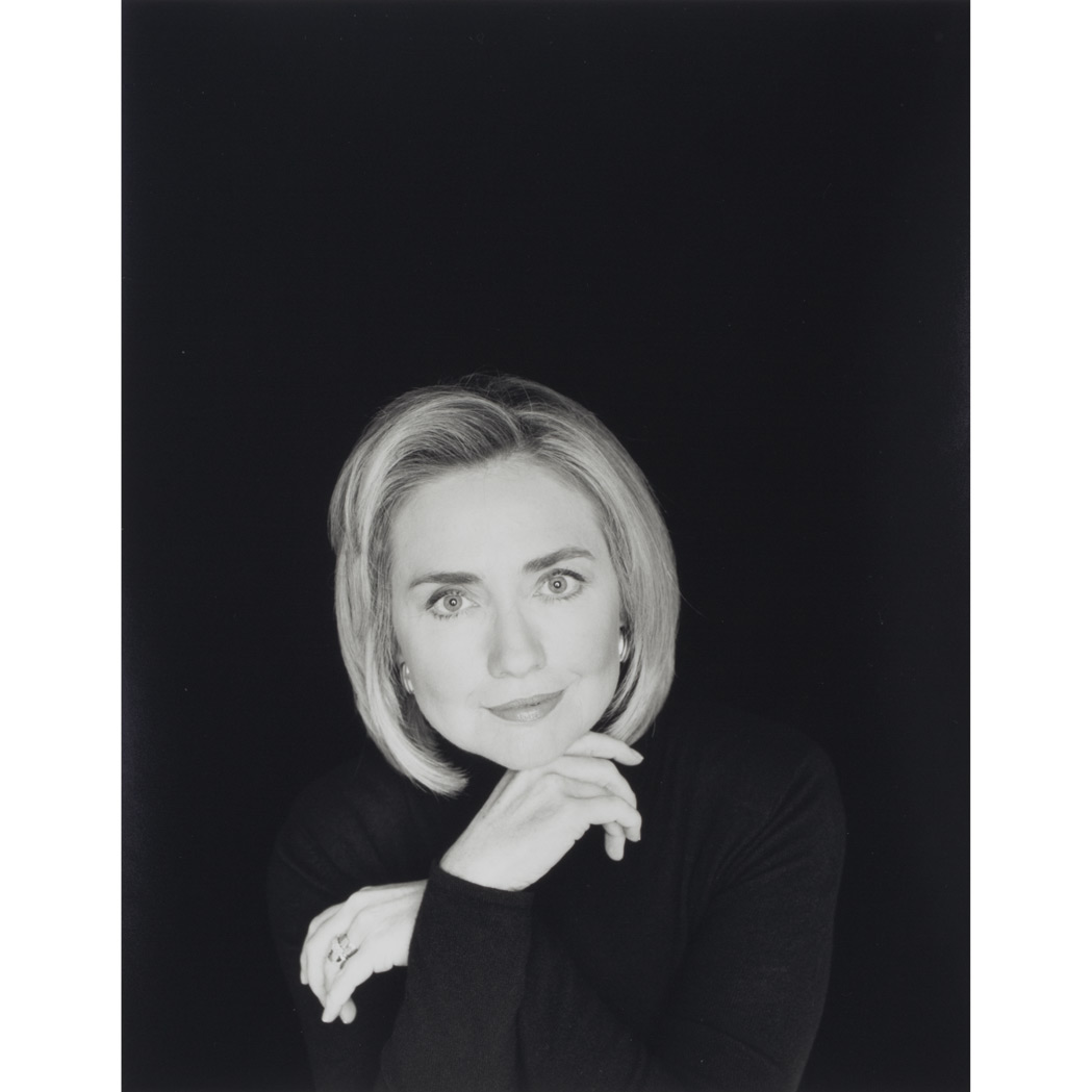 Lot image - SEIDNER, DAVID (1957-1999) Group of six images of Hilary Clinton, one with the photographer.