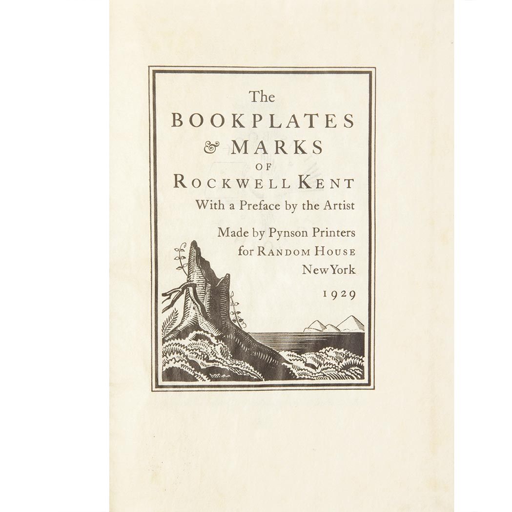 Lot image - KENT, ROCKWELL The Bookplates and Marks. New York: Random House, 1929. One of 1200 signed copies. Cloth, lacking jacket. ...