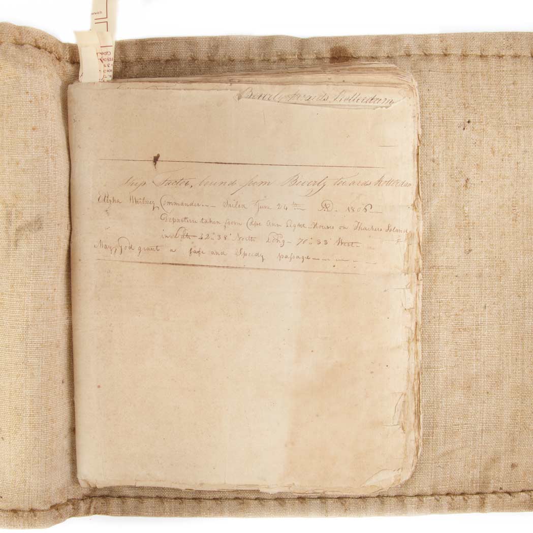 Lot image - [SHIP LOG]  Log book of the Ship Factor for 1806-1807