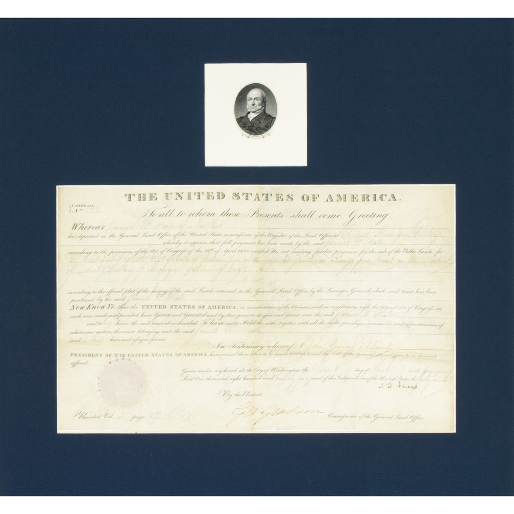 Lot image - ADAMS, JOHN QUINCY  Document signed