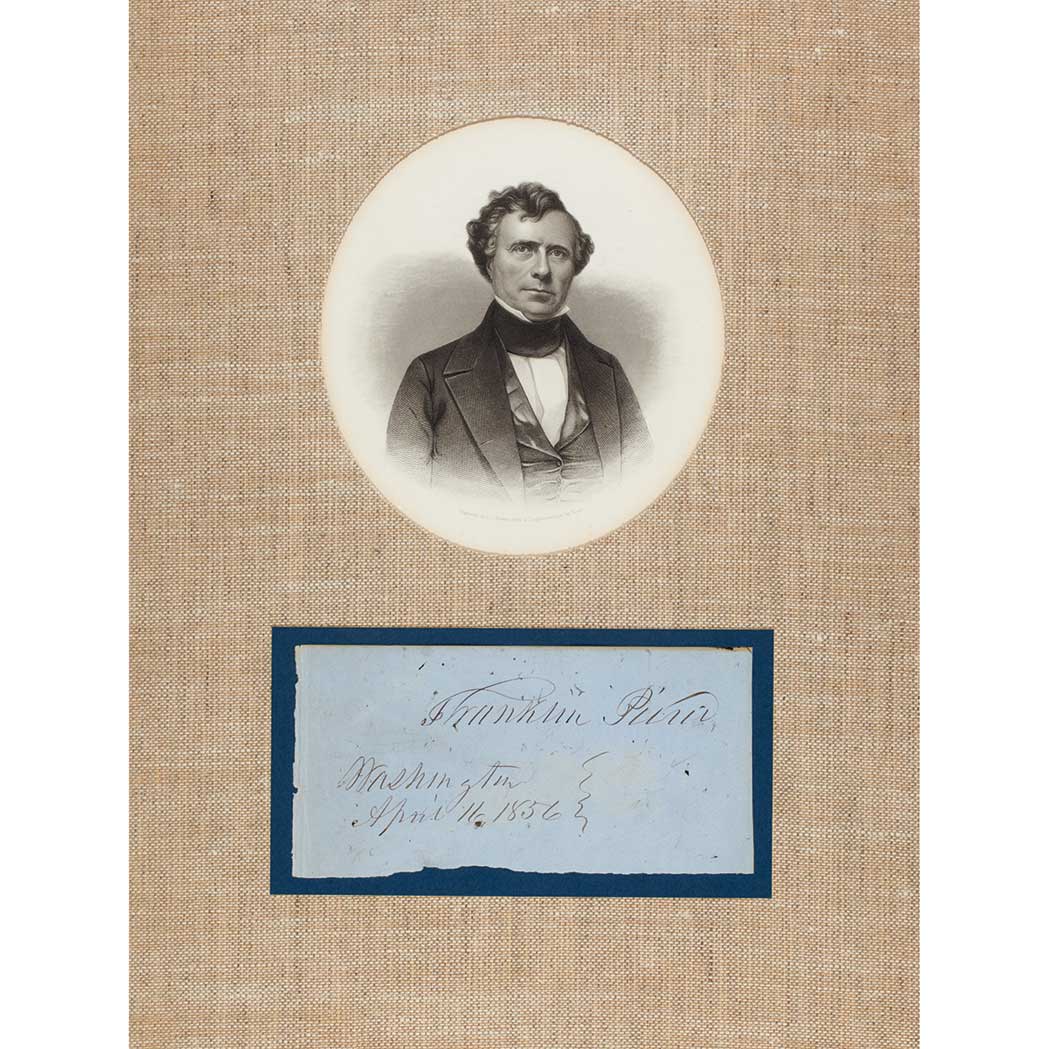 Lot image - PIERCE, FRANKLIN  Large signature