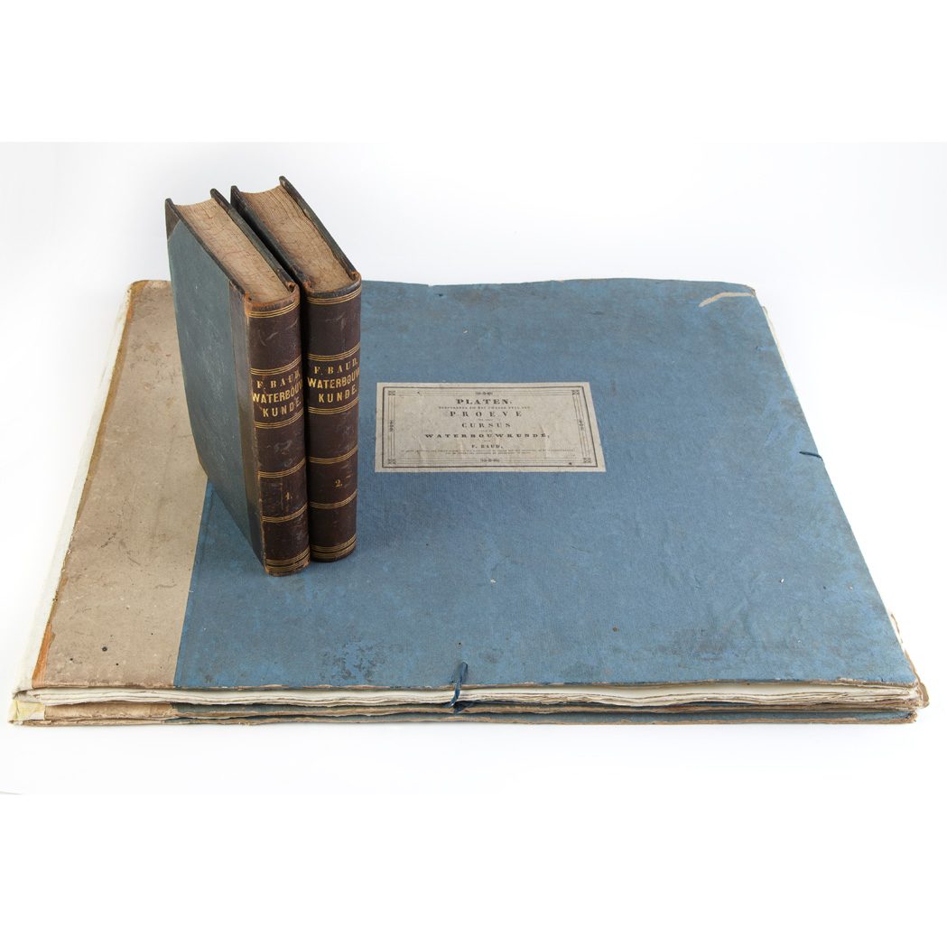 Lot image - [WATERWORKS]  BAUD, FREDERIC. Proeve van eenen cursus over de waterbouwkunde