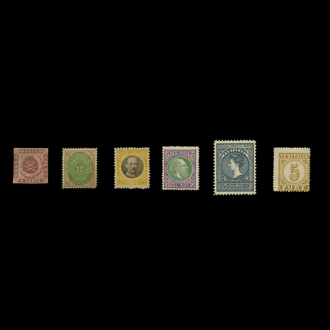 Lot image - Danish West Indies and Netherland Indies Stamp Collection