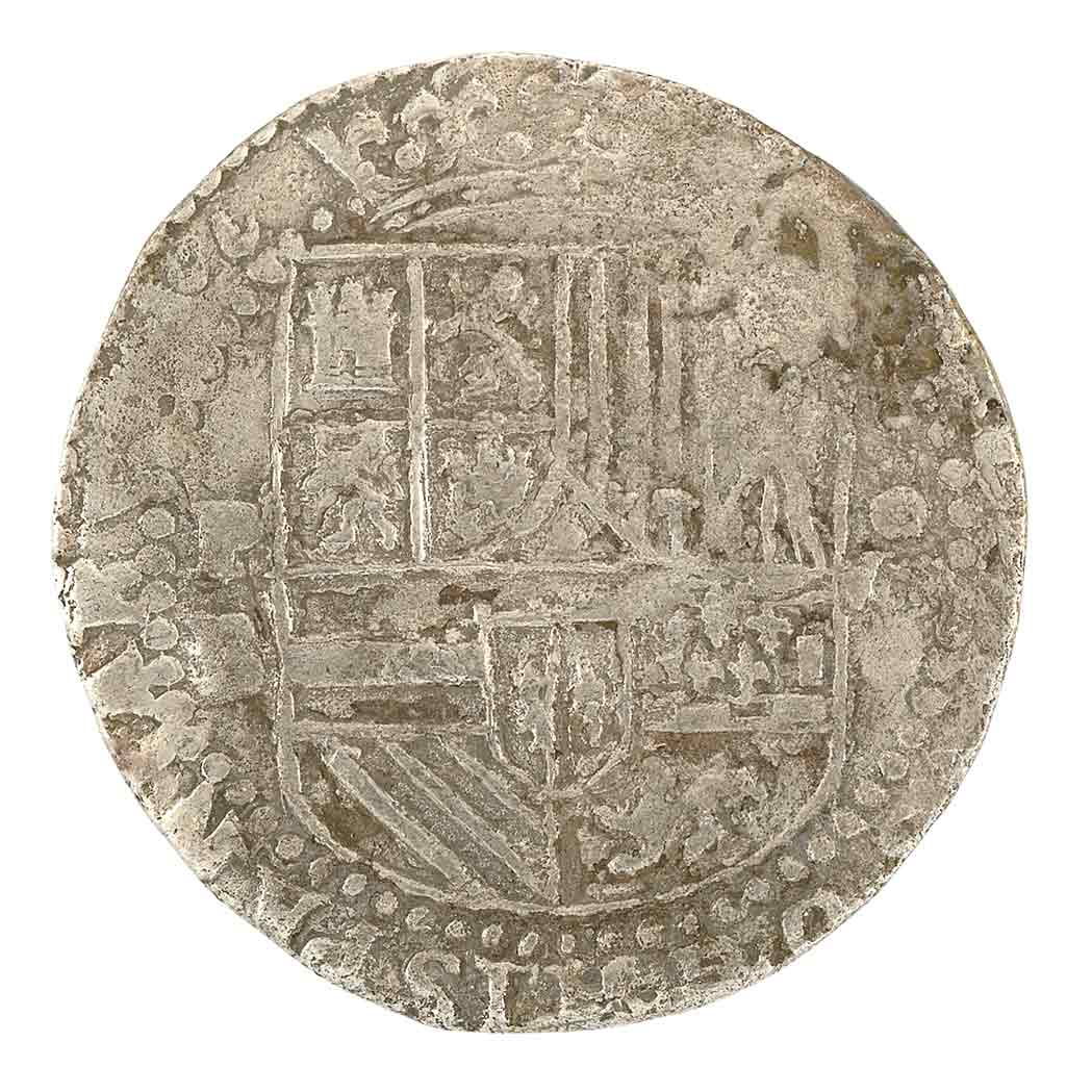 Lot image - Peru Philip II Reales Silver Cob Circa
