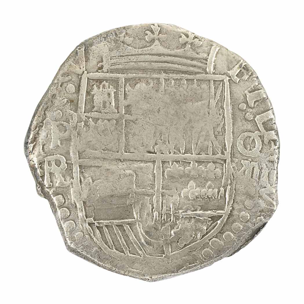 Lot image - Peru Philip III 8 Reales Silver Cob Circa