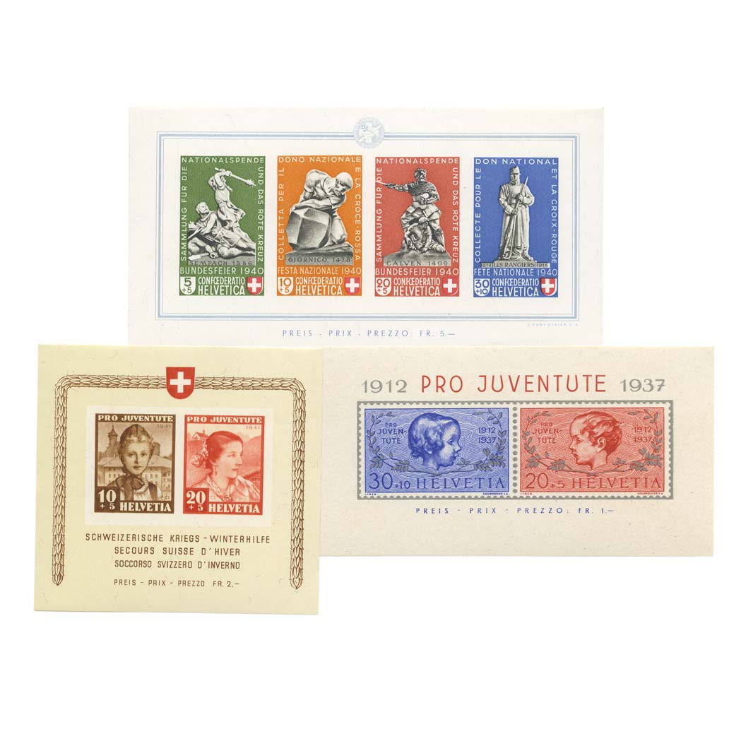 Lot image - Switzerland Group of Souvenir Sheets