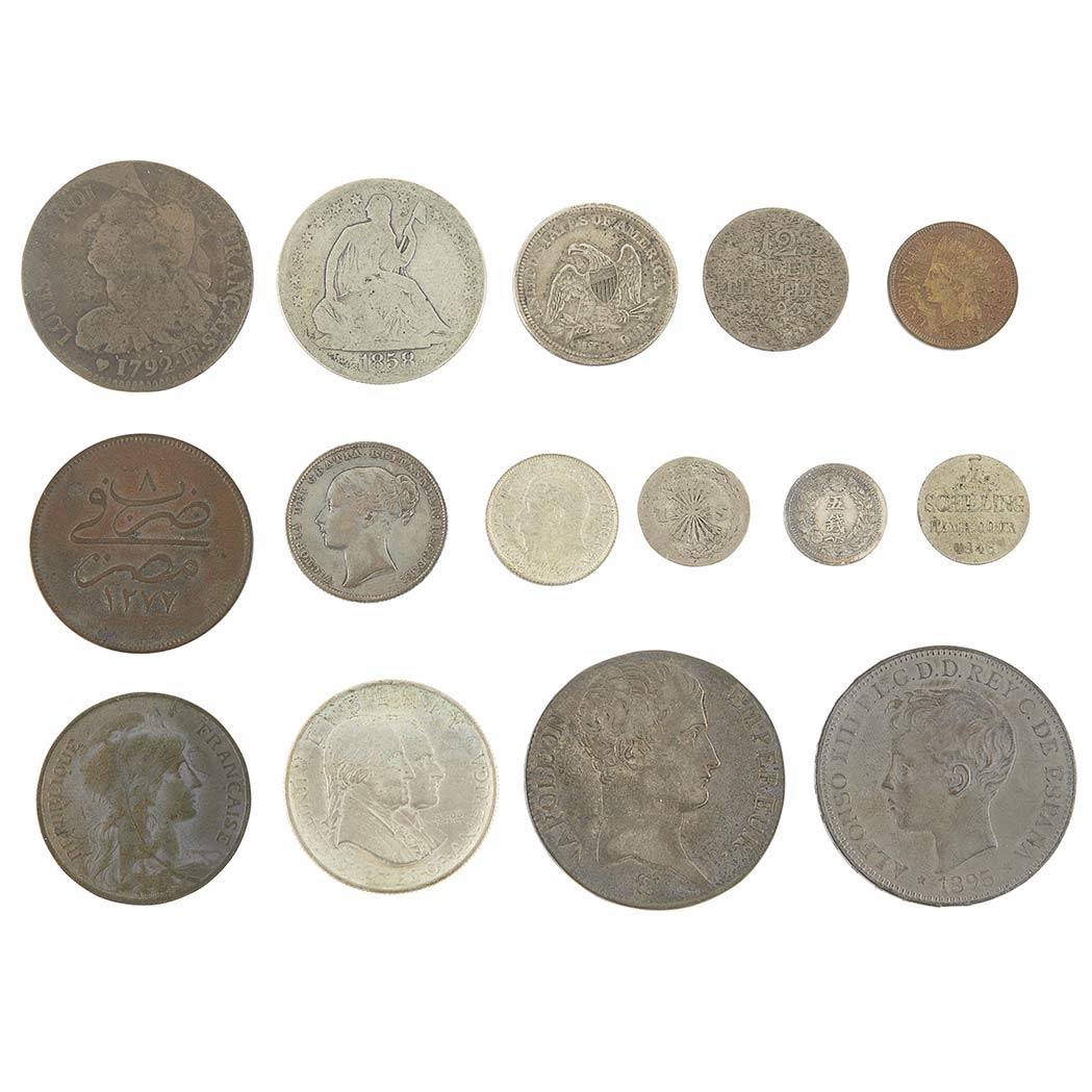 Lot image - World Wide Coin Group in a Wood Chest