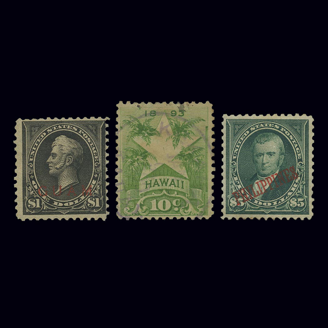 Lot image - Guam, Hawaii and the Philippines Stamp Group