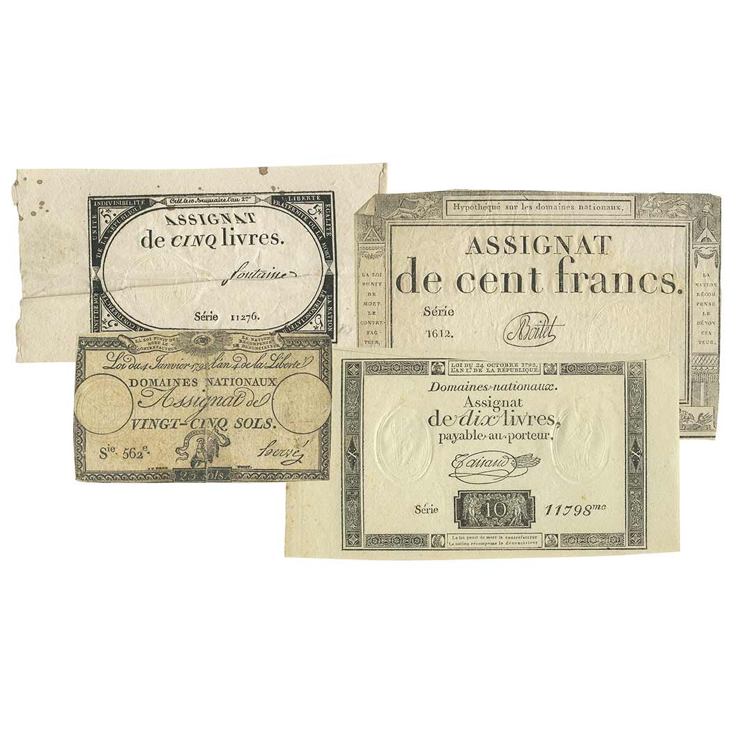 Lot image - France Bank Note Group 1789 to 1796