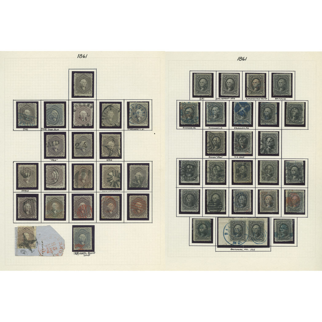 Lot image - United States 1861 1 Cent to 90 Cent Denominations