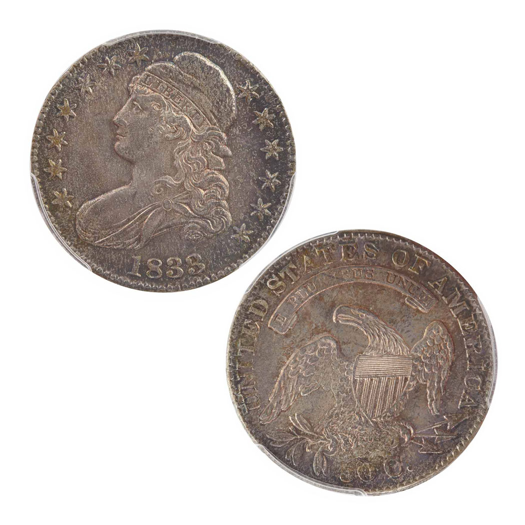 Lot image - United States 1833 Capped Bust Half Dollar PCGS Mint State 65