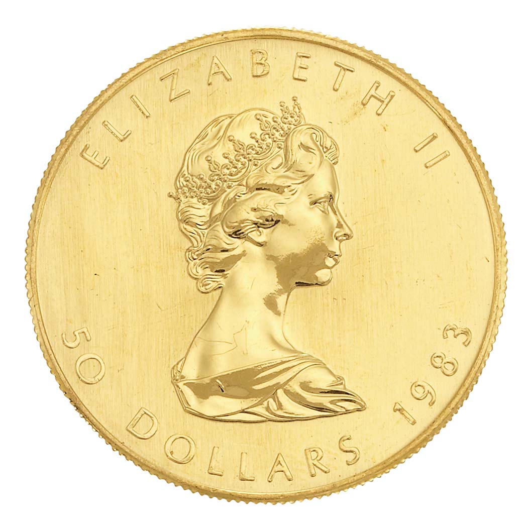 Lot image - Canada Three $50 Maple Leaf Gold Coins