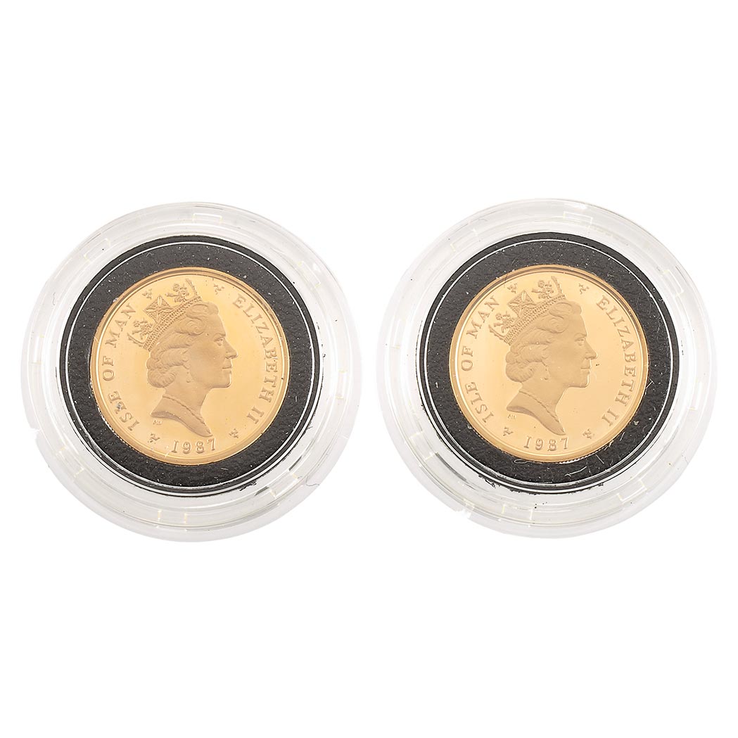 Lot image - Isle of Man 1/4 Ounce Gold Angel