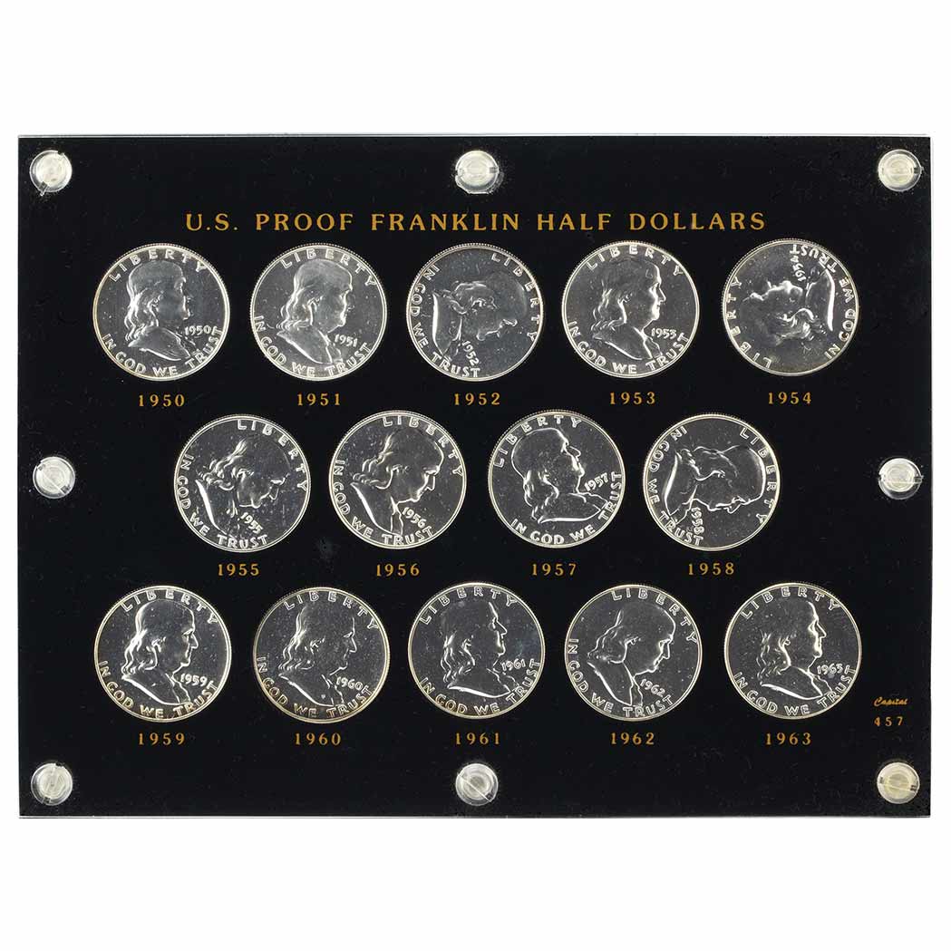 Lot image - United States Franklin Half Dollars