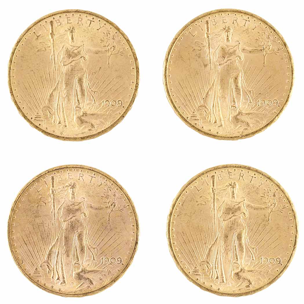 Lot image - United States $20 St. Gaudens Group of Four