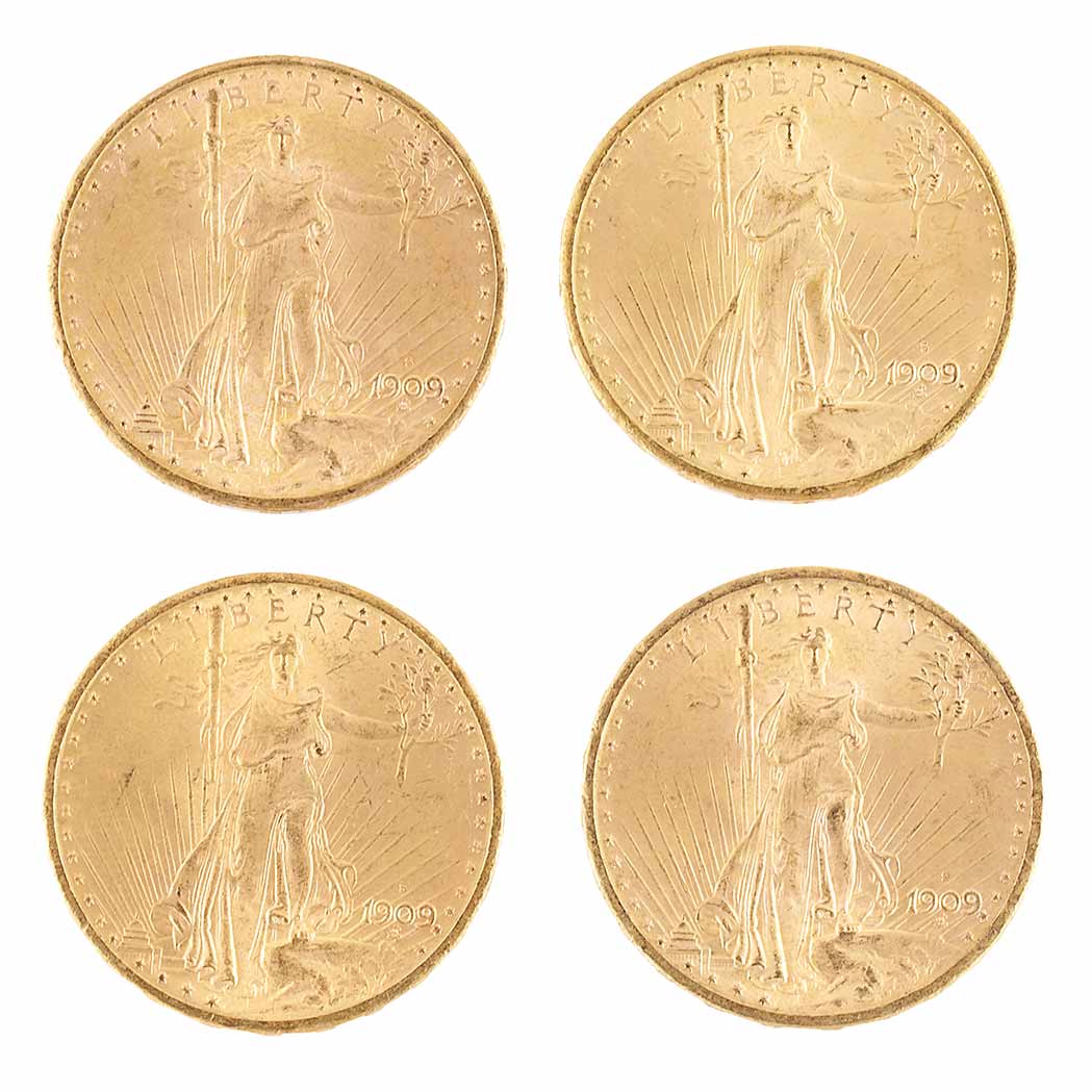 Lot image - United States $20 St. Gaudens Group of Four