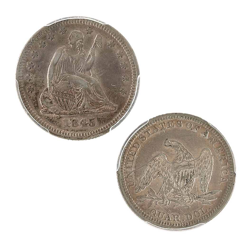 Lot image - United States 1845 Liberty Seated Quarter