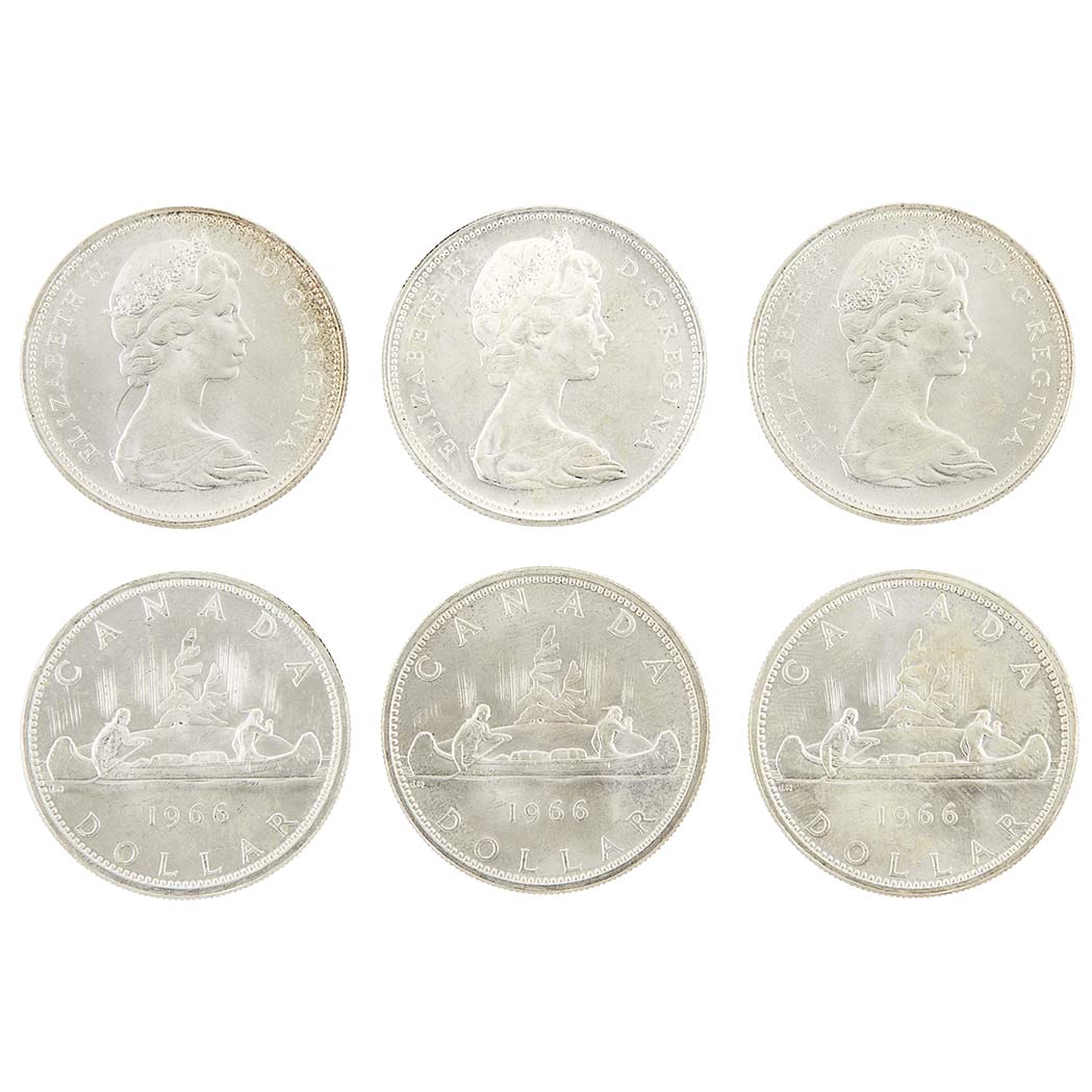 Lot image - Canada 1966 Silver Dollars