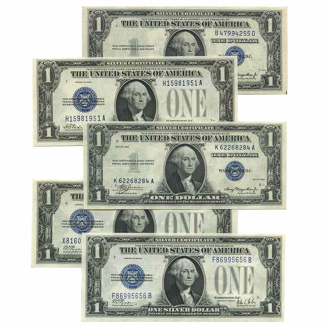 Lot image - United States $1 Silver Certificate Group