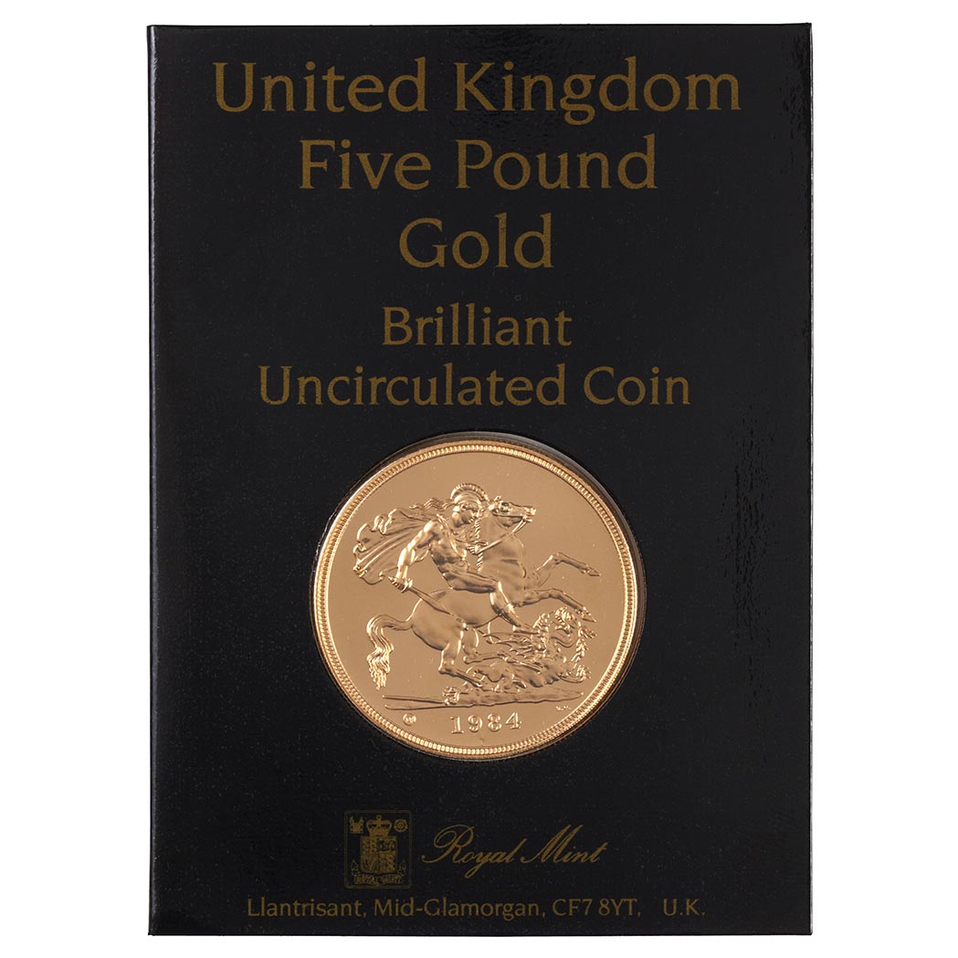 Lot image - Great Britain 1984 %5 Gold Britannia