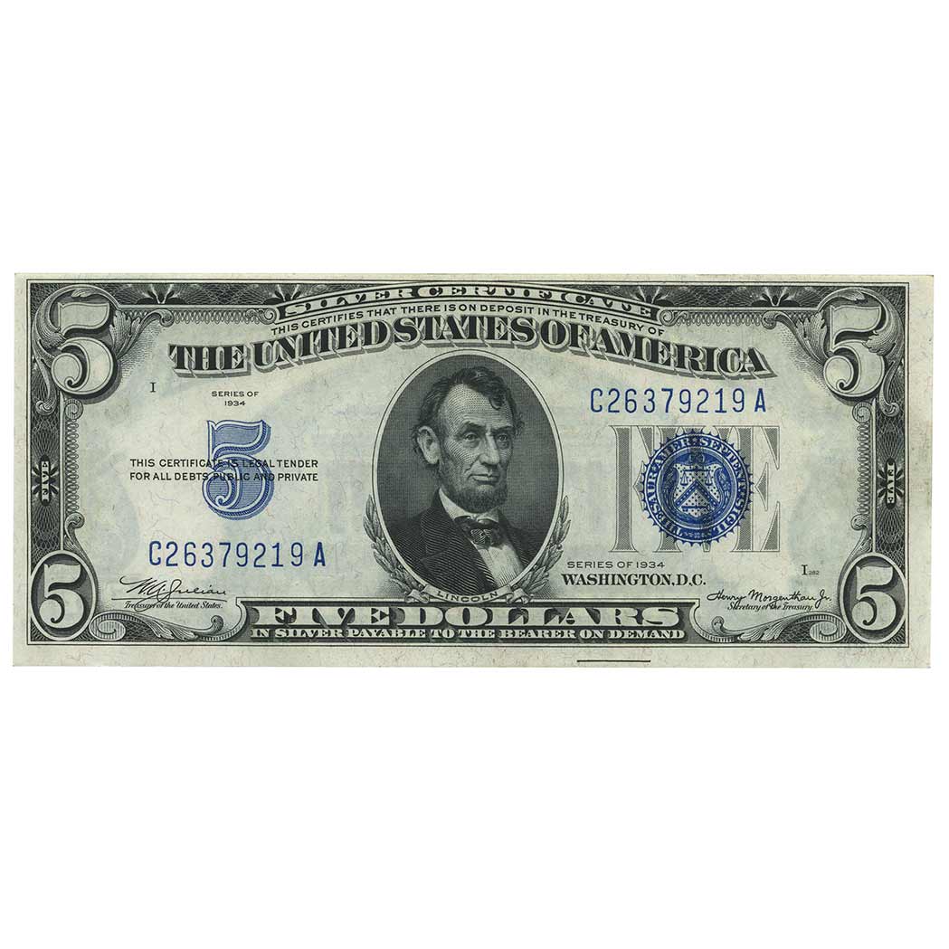 Lot image - United States $5 Silver Certificates