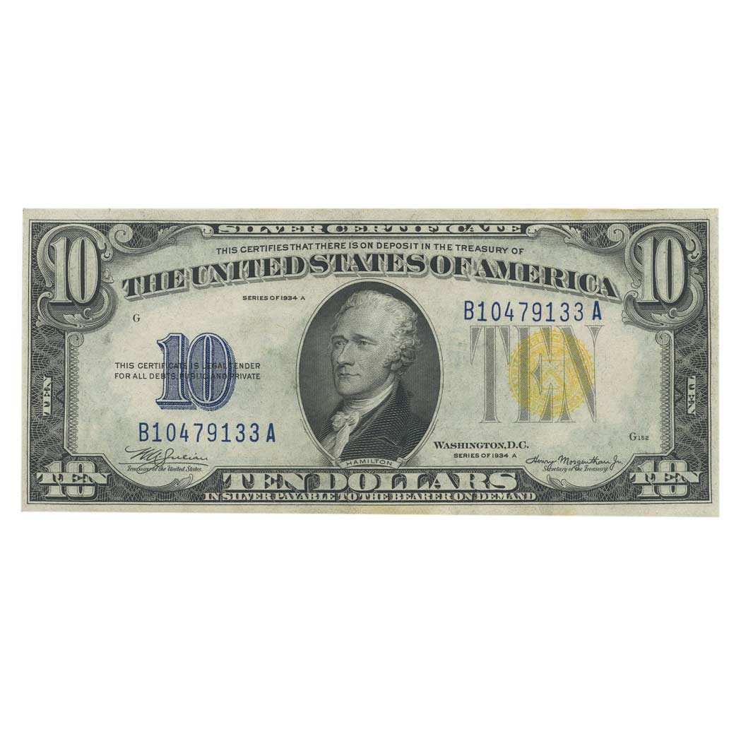 Lot image - United Stattes 1934 A $10 North Africa Note