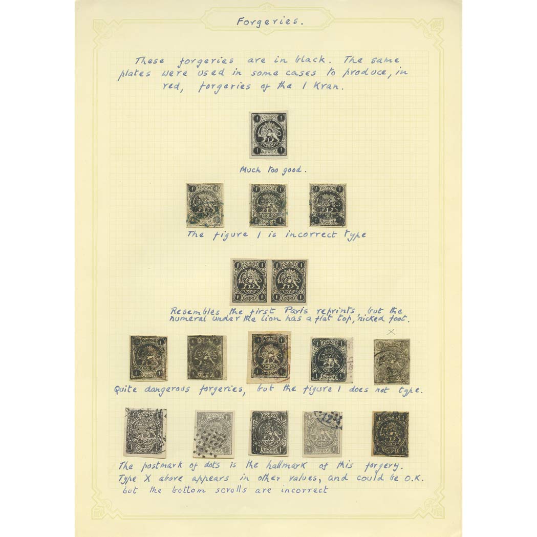 Lot image - Iran Reference Group of the Lion and Sun Issues