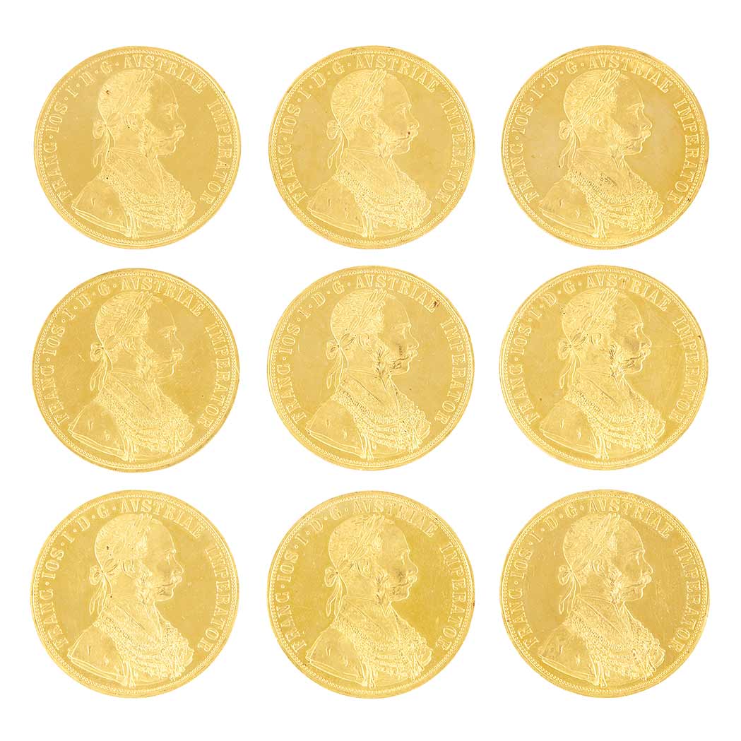 Lot image - Austria Nine 1915 4 Ducat Restrike