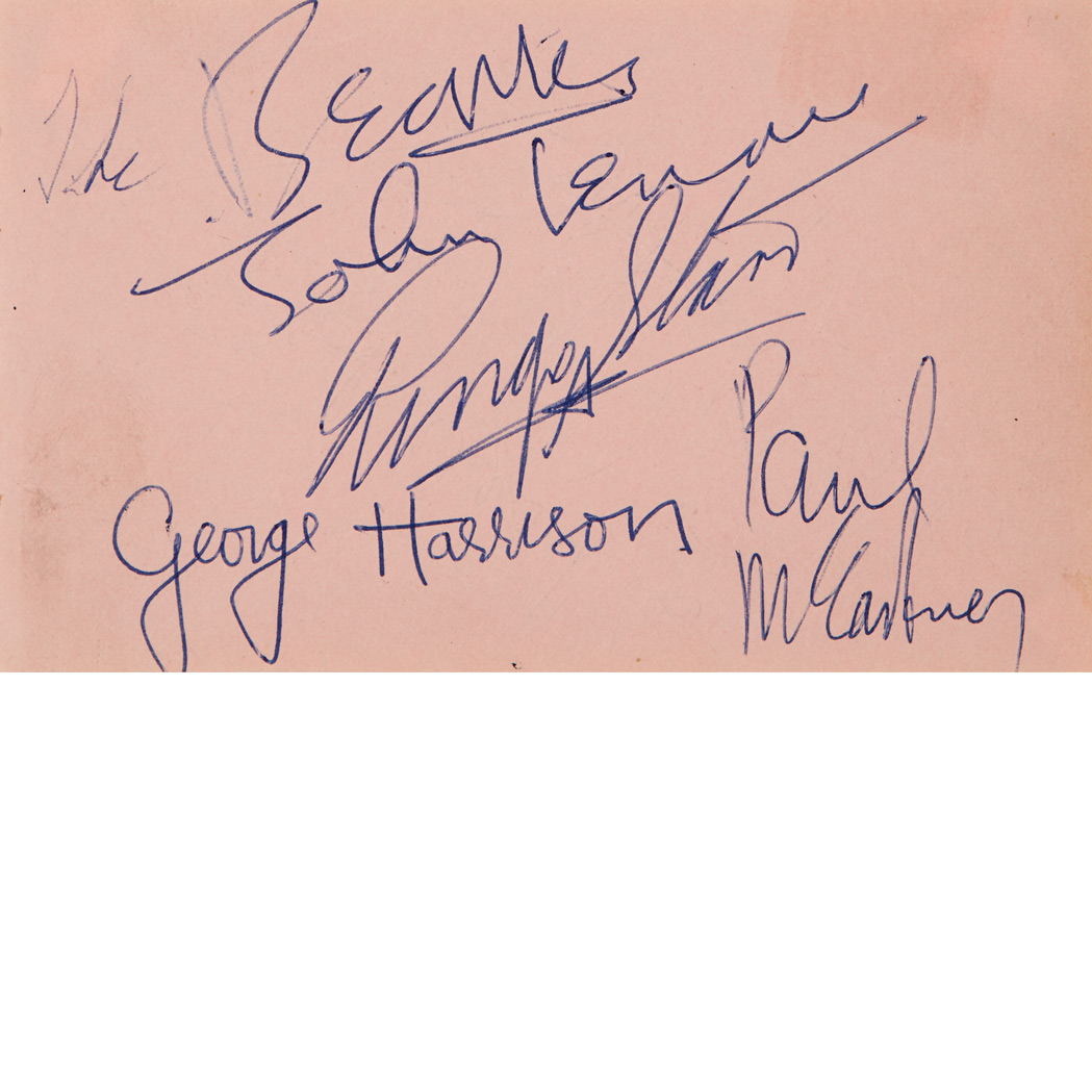 Lot image - [THE BEATLES]  Set of The Beatles autographs