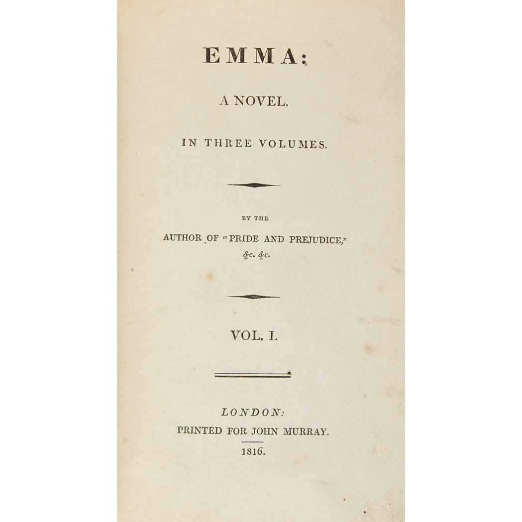 Lot image - AUSTEN, JANE  Emma