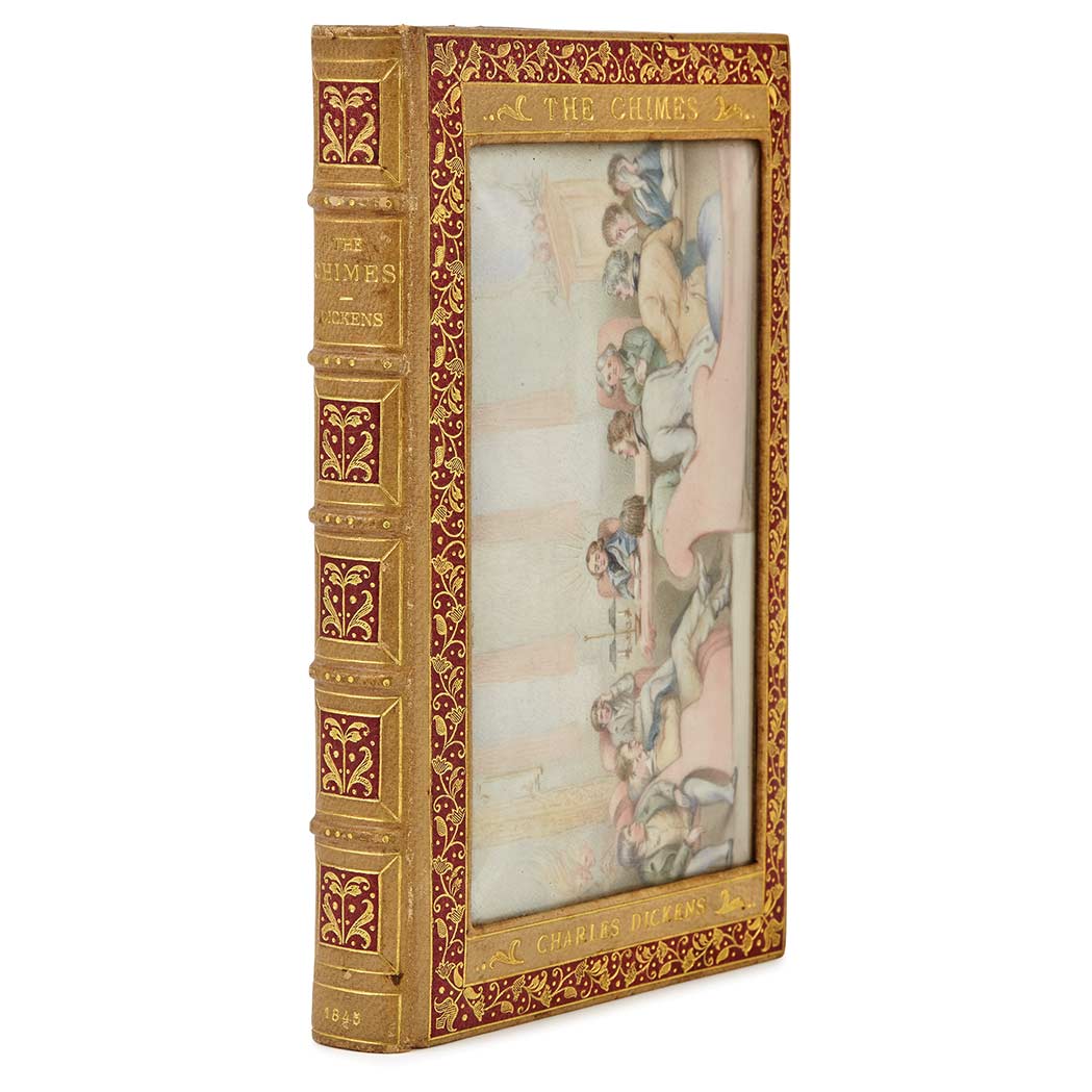 Lot image - [COSWAY BINDING]  DICKENS, CHARLES. The Chimes