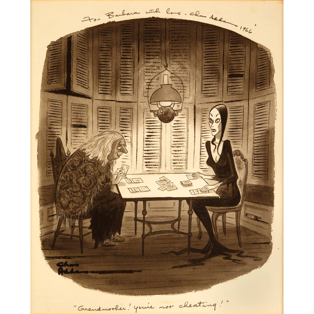 Lot image - ADDAMS, CHARLES  Grandmother! You're not cheating!