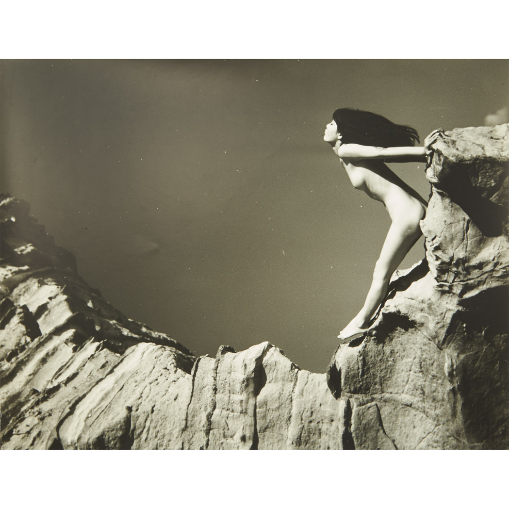 Lot image - YOSHIYUKI, IWASE (1904-2001)  [Nude on rocks]