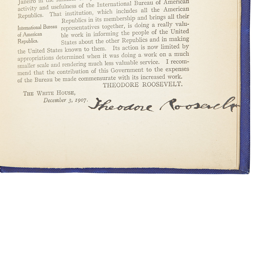 Lot image - ROOSEVELT, THEODORE  Message of the President of the United States Communicated to the Two Houses of Congress at the Beginning of the First Session of the Sixtieth Congress