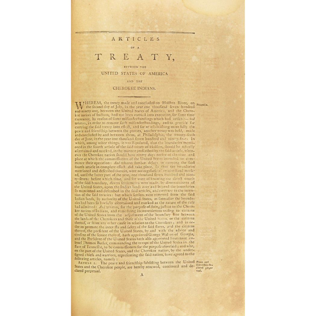 Lot image - [UNITED STATES]  Acts passed at the third session of the Fifth Congress of the United States. Begun and held at the city of Philadelphia, in the state of Pennsylvania, on Monday, the third of December, one thousand seven hundred and ninety-eight
