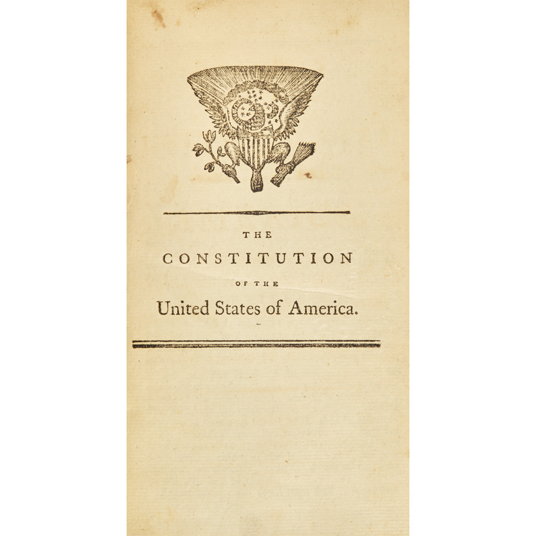 Lot image - [UNITED STATES]  The Laws of the United States of America. In Three Volumes