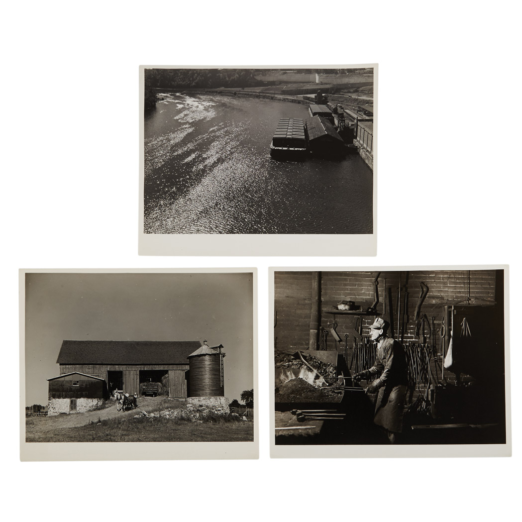 Lot image - VACHON, JOHN (1914-1975)  Group of three vintage gelatin silver prints
