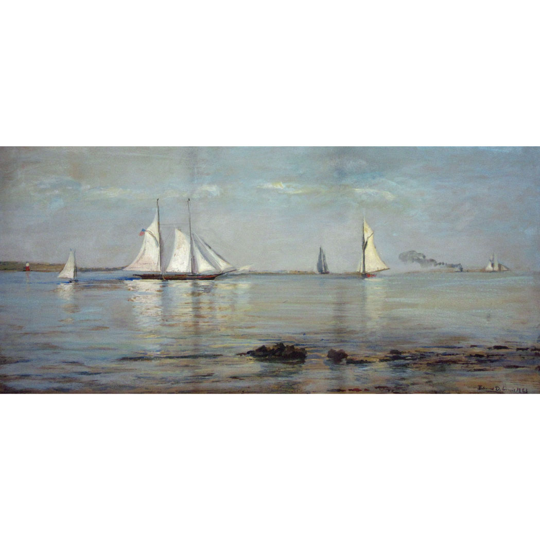 Lot image - Edmund Darch Lewis American, 1835-1910 Sailboats, 1883