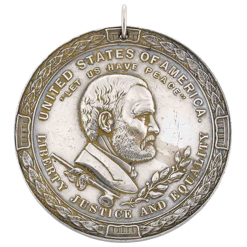 Lot image - United States Ulysses Grant 1871 Silver Indian Peace Medal Julian IP-42