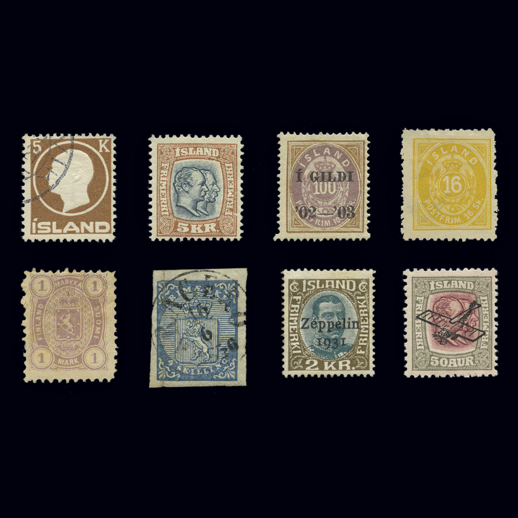 Lot image - Iceland and Other Scandinavia Stamp Group