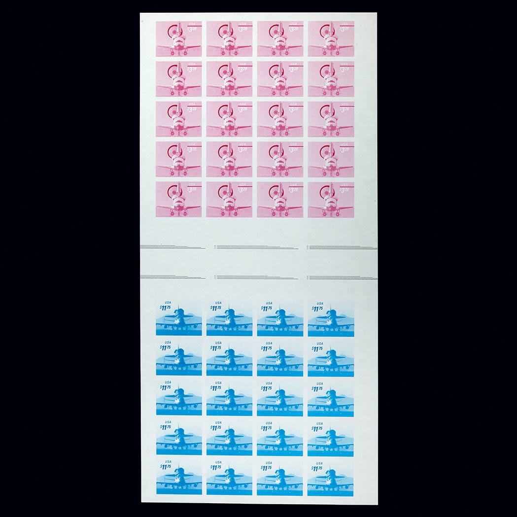 Lot image - United States Space Shuttle Trial Color Proofs on Uncoated Paper Scott 3261Pb, 3262Pb