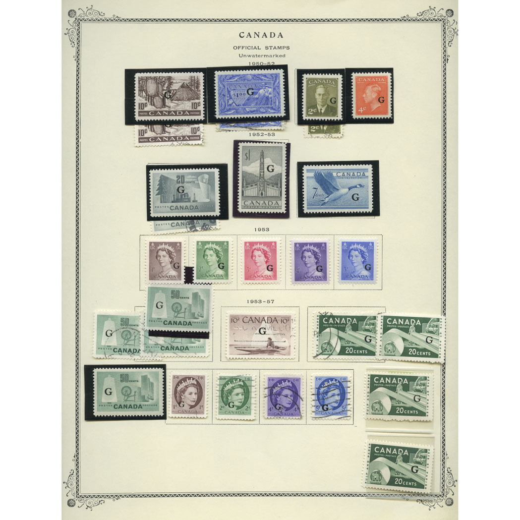 Lot image - Canada 1859 to 1952 Stamp Collection