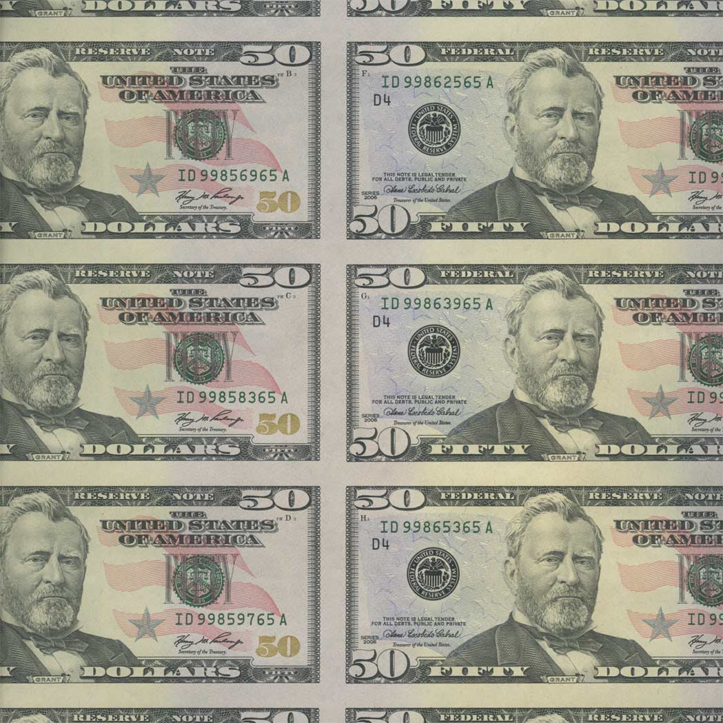 Lot image - United States Uncut Bank Note Sheets