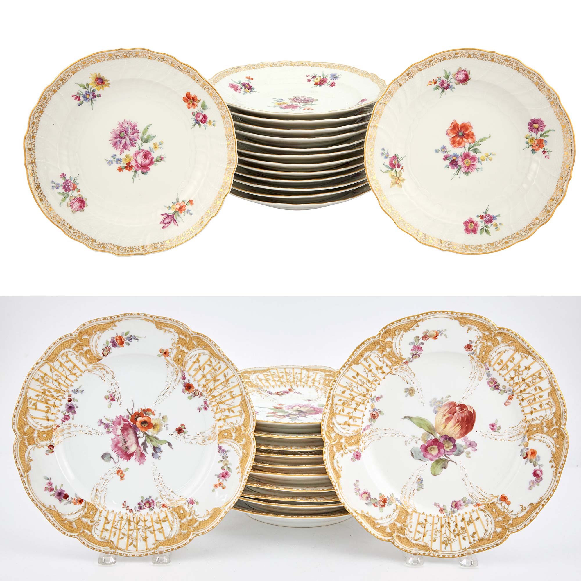 Lot image - Twenty-Four Berlin (K.P.M.) Porcelain Dinner Plates